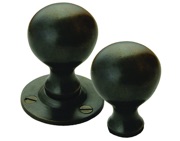 Cardea Ironmongery Ball Rim Door Knob (45mm Diameter), Dark Bronze - AV035DB