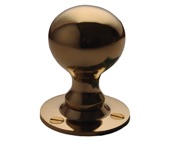 Cardea Ironmongery Ball Mortice Door Knob (45mm Diameter), Unlacquered Brass - AV038UNL