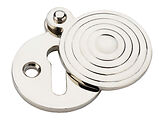 Alexander & Wilks Standard Profile Round Escutcheon with Christoph Design Cover, Polished Nickel - AW382-PN