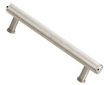 Alexander & Wilks Crispin Knurled T-bar Cupboard Pull Handle (128mm, 160mm OR 224mm c/c), Satin Nickel - AW809-SN