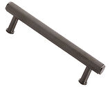 Alexander & Wilks Crispin Reeded T-Bar Cupboard Pull Handle (128mm, 160mm OR 224mm c/c), Dark Bronze PVD - AW809R-DBZPVD
