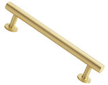 Alexander & Wilks Round T-Bar Cupboard Pull Handle (128mm, 160mm OR 192mm c/c), Satin Brass - AW814-SB