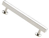 Alexander & Wilks Square T-Bar Cupboard Pull Handle (128mm, 160mm OR 192mm c/c), Polished Nickel - AW815-PN