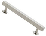 Alexander & Wilks Square T-Bar Cupboard Pull Handle (128mm, 160mm OR 192mm c/c), Satin Nickel - AW815-SN