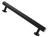Alexander & Wilks Leila Hammered T-Bar Cupboard Pull Handle (160mm c/c), Black - AW817-160-BL