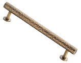 Alexander & Wilks Leila Hammered T-Bar Cupboard Pull Handle (160mm c/c), Antique Brass - AW817-160-AB