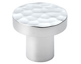 Alexander & Wilks Hanover Hammered Cupboard Knob (30mm OR 38mm), Polished Chrome - AW820-PC