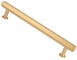 Alexander & Wilks Vesper Hex T-Bar Cupboard Pull Handle (128mm, 160mm OR 224mm c/c), Satin Brass - AW830-128-SB