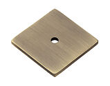 Alexander & Wilks Quantock Square Backplate (38mm x 38mm), Antique Brass - AW893-38-AB