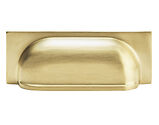 Alexander & Wilks Quantock Cupboard Cup Handle (96mm c/c), Satin Brass PVD - AW905SBPVD