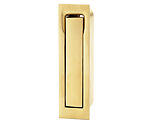 Alexander & Wilks Square Sliding Door Edge Pull (70mm x 19mm), Satin Brass PVD - AW990SBPVD
