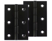 Atlantic 3 Inch Washered Hinges, Matt Black - AWH3222MB (sold in pairs)