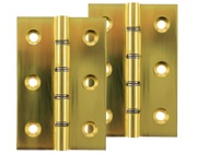 Atlantic 3 Inch Washered Hinges, Polished Brass - AWH3222PB (sold in pairs)
