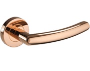 Access Hardware Door Handles On Round Rose, Copper Finish - B1610CU (sold in pairs)