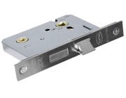 Intelligent Hardware Gridlock Bathroom Locks - Silver Or Brass Finish - BAT