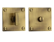 Heritage Brass Square 50mm x 50mm Turn & Release, Antique Brass - BAU1555-AT
