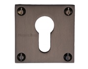 Heritage Brass Euro Profile Square Slim Key Escutcheon, Matt Bronze - BAU1558-MB