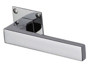 Heritage Brass Delta Low Profile Handles On Square Rose, Polished Chrome - BAU1928-PC (sold in pairs)