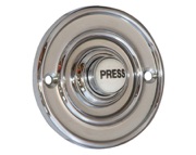 Prima Circular Shaped Bell Push (60mm, 76mm OR 100mm), Polished Chrome - BC1418