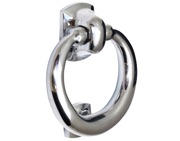 Prima Ring Door Knocker, Polished Chrome - BC28