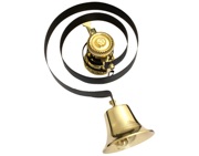Prima Butlers Bell On Black Spring (270mm x 165mm), Polished Brass - BH1004PB