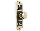 Prima Oblong Embossed Pull For Butlers Bell (170mm x 50mm), Polished Brass - BH1014BPB
