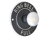 Prima Round Embossed Pull For Butlers Bell (100mm Diameter), Polished Chrome - BH1014CBC