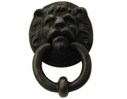 Cardea Ironmongery Lion Head Door Knocker, Dark Bronze - BI150DB