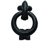 Cardea Ironmongery Ring Door Knocker, Black Iron - BI152