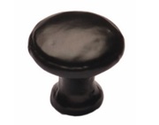 Cardea Ironmongery Round Cupboard Knob (22mm, 32mm OR 40mm), Black Iron - BI597A