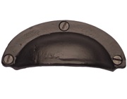 Cardea Ironmongery Drawer Pull (100mm), Black Iron - BI598