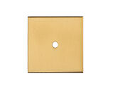 Carlisle Brass Cupboard Knob Backplate (40mm x 40mm OR 76mm x 40mm), Satin Brass - BP40SB