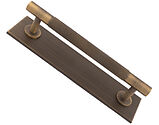 Carlisle Brass Harmonise Knurled Cupboard Pull Handle On Backplate (160mm OR 200mm C/C), Antique Brass - BP700BAB168AB