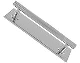 Carlisle Brass Harmonise Knurled Cupboard Pull Handle On Backplate (160mm OR 200mm C/C), Polished Chrome - BP700BCP168CP