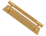 Carlisle Brass Harmonise Knurled Cupboard Pull Handle On Backplate (160mm OR 200mm C/C), Satin Brass - BP700BSB168SB