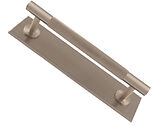 Carlisle Brass Harmonise Knurled Cupboard Pull Handle On Backplate (160mm OR 200mm C/C), Satin Nickel - BP700BSN168SN