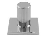 Carlisle Brass Harmonise Lines Cylinder Cupboard Knob On Backplate (40mm x 40mm OR 76mm x 40mm), Polished Chrome - BP712CP40CP