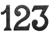 Spira Brass Door Numerals (0-9), Black Antique - BR43660