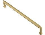 Frelan Hardware Burlington Piccadilly Knurled Pull Handle (425mm c/c), Satin Brass - BUR140SB