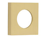 Frelan Hardware Burlington Matching Plain Square Outer Rose For Levers Or Bathroom Turn & Release, Satin Brass - BUR150SB (sold in pairs)