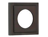 Frelan Hardware Burlington Matching Stepped Square Outer Rose For Levers Or Bathroom Turn & Release, Dark Bronze - BUR152DB (sold in pairs)