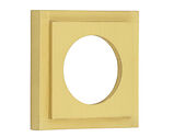 Frelan Hardware Burlington Matching Stepped Square Outer Rose For Levers Or Bathroom Turn & Release, Satin Brass - BUR152SB (sold in pairs)