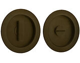 Frelan Hardware Burlington Sliding Door Matching Circular Turn & Release, Dark Bronze - BUR216DB