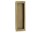 Frelan Hardware Burlington Sliding Door Rectangular Flush Pull, Antique Brass - BUR225AB
