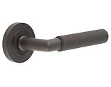 Frelan Hardware Burlington Piccadilly Door Handles On Plain Rose, Dark Bronze - BUR40KIT79 (sold in pairs)