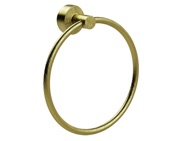 Prima Lily Collection Bathroom Towel Ring (170mm), Satin Brass - M8705SB