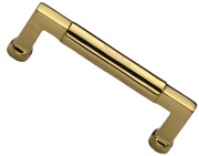 Heritage Brass Bauhaus Design Cabinet Pull Handle (Various Lengths), Polished Brass - C0312-PB