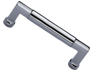 Heritage Brass Bauhaus Design Cabinet Pull Handle (Various Lengths), Polished Chrome - C0312-PC