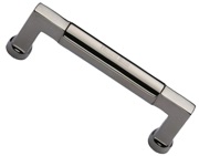 Heritage Brass Bauhaus Design Cabinet Pull Handle (Various Lengths), Polished Nickel - C0312-PNF