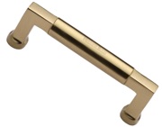 Heritage Brass Bauhaus Design Cabinet Pull Handle (Various Lengths), Satin Brass - C0312-SB